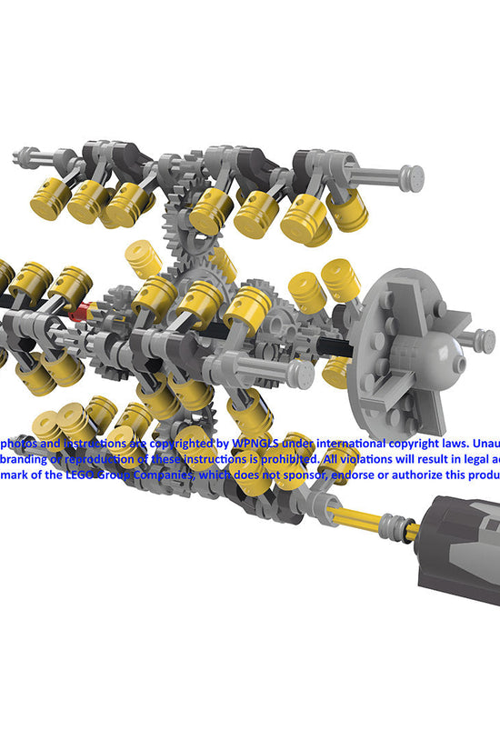 MOC Jumo 223 24-Cylinder Aviation Engine Blocks