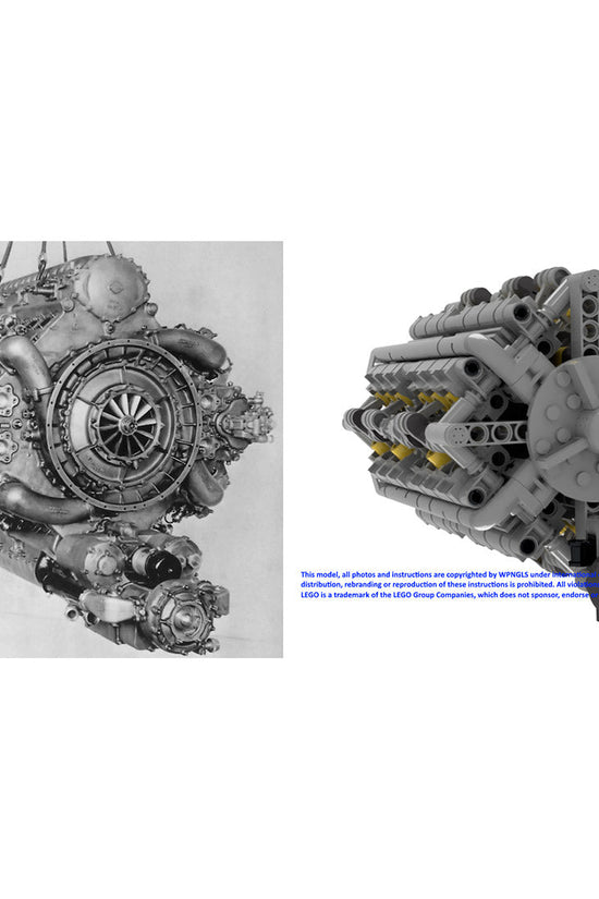 MOC Jumo 223 24-Cylinder Aviation Engine Blocks