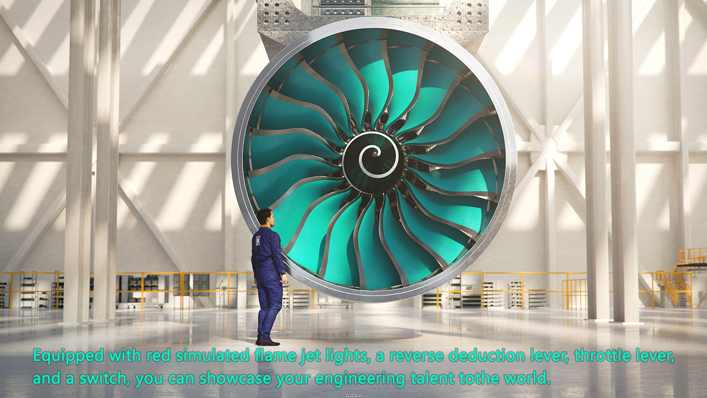 3D Printed Turbofan Thrust Reverser Model