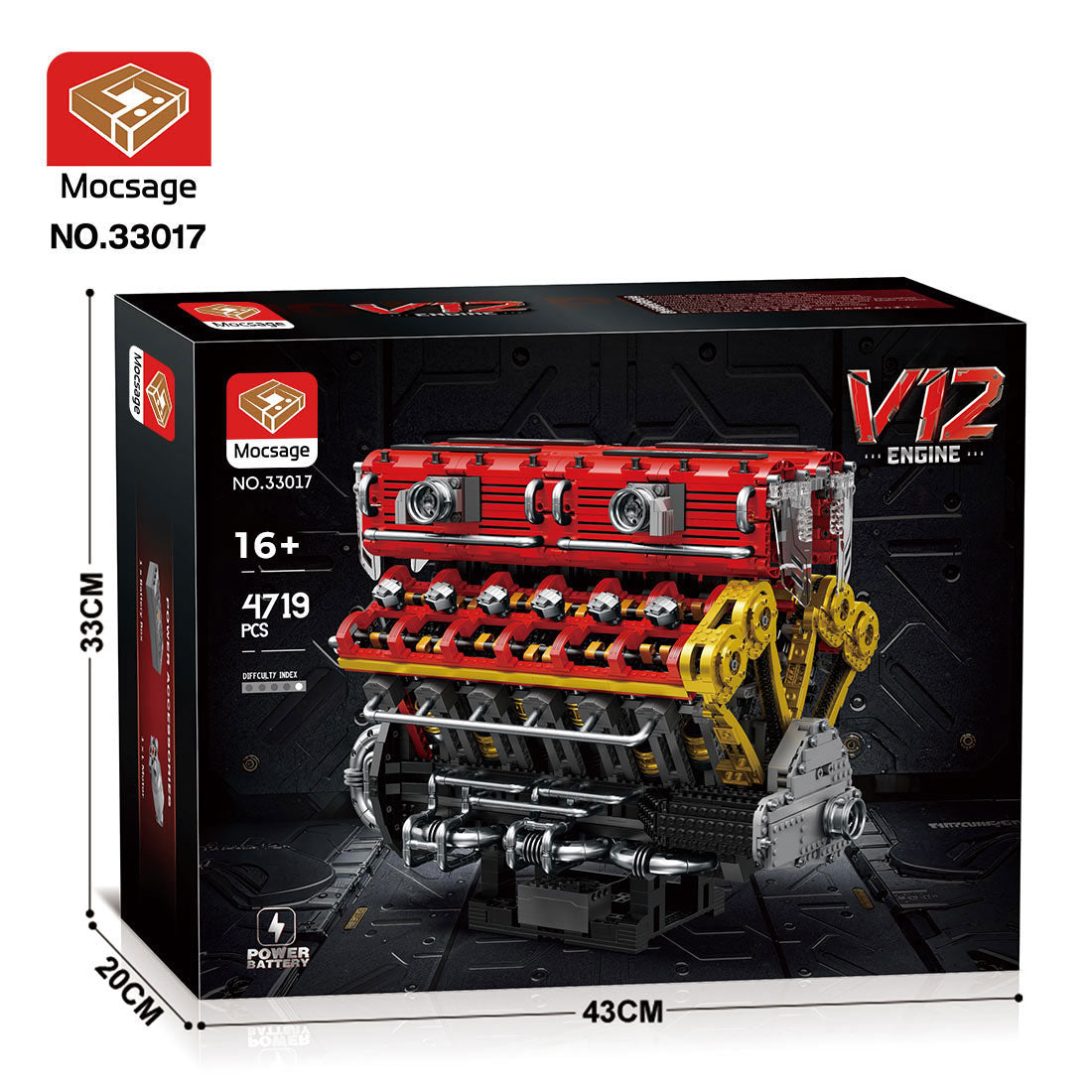 MOC Lamborghini V12 Engine Blocks