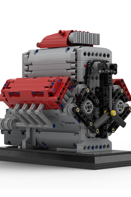 MOC Crossplane V8 Engine with Supercharger Blocks