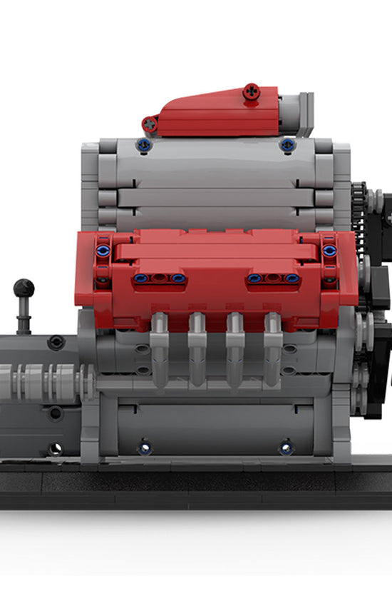 MOC Crossplane V8 Engine with Supercharger Blocks