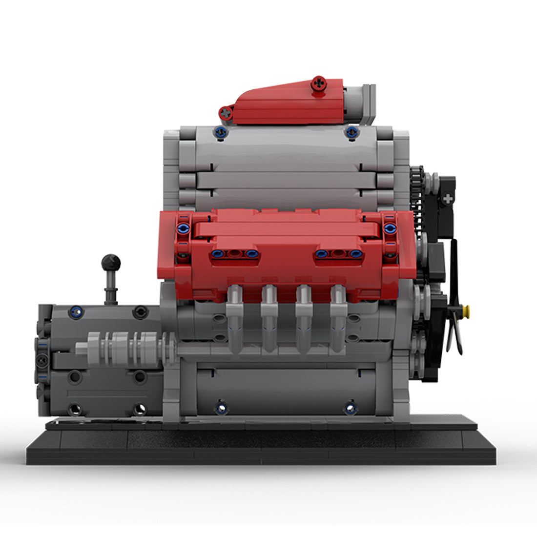 MOC Crossplane V8 Engine with Supercharger Blocks