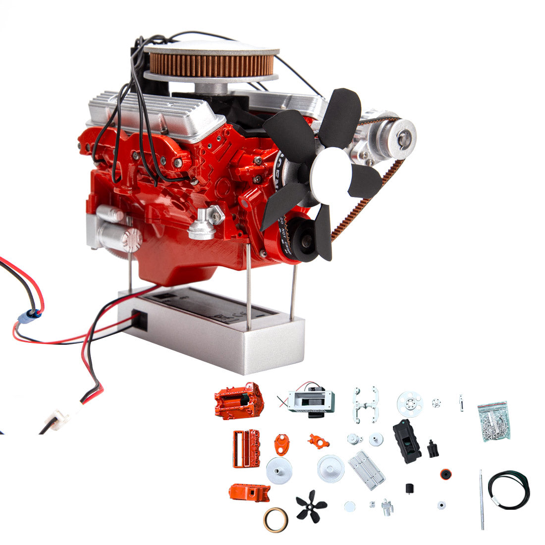 ENJOMOR 1/6 Scale 3D-Printed V8 Engine Model Kit