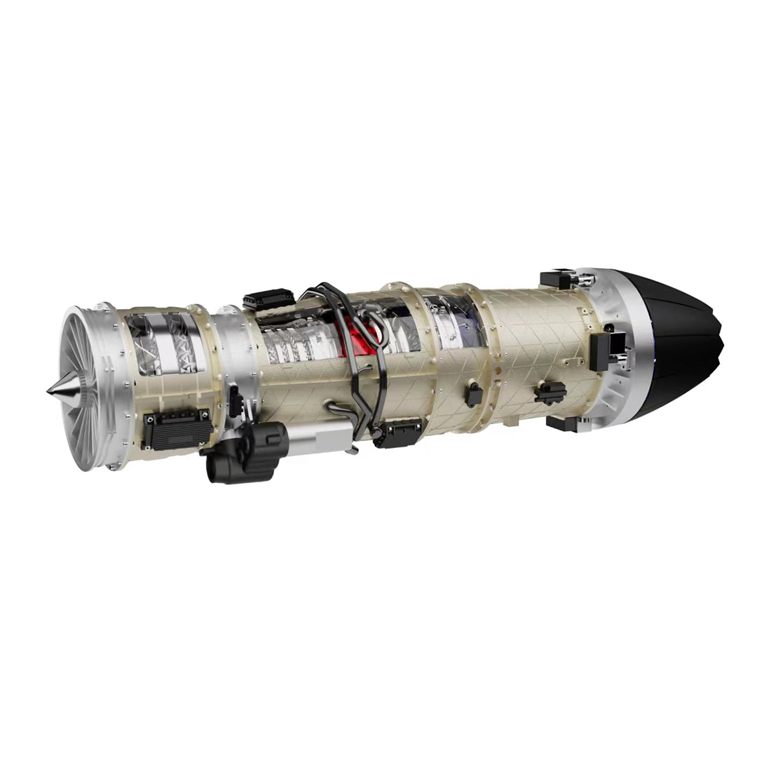 F135 Military Turbofan Engine Model with Lights & Effects