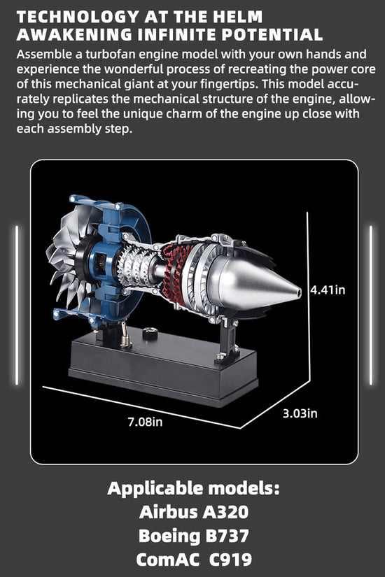 TECHING DM122 Mini Turbofan Engine Kit