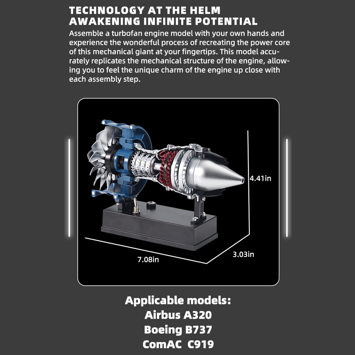 TECHING DM122 Mini Turbofan Engine Kit