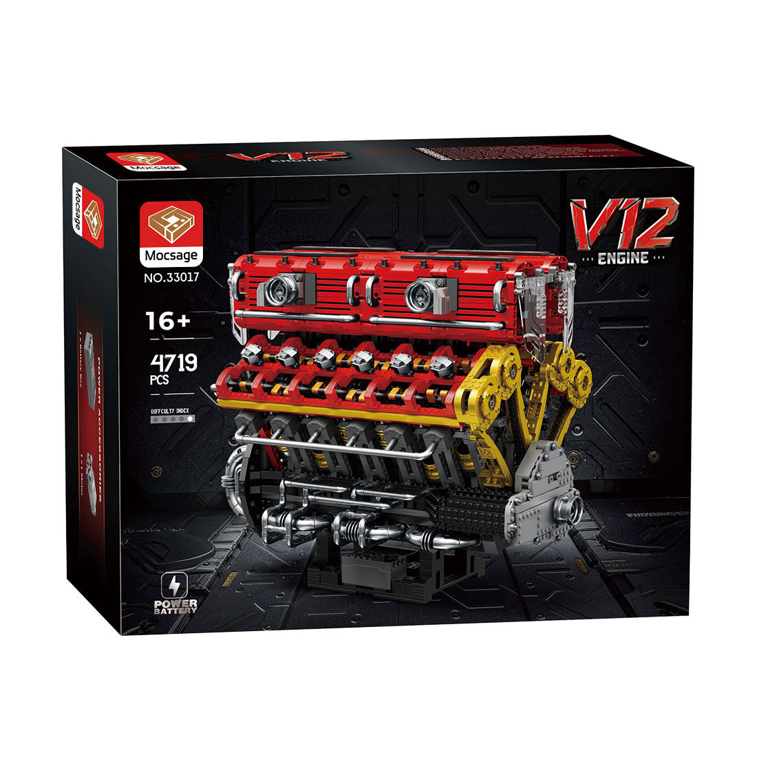 MOC Lamborghini V12 Engine Blocks