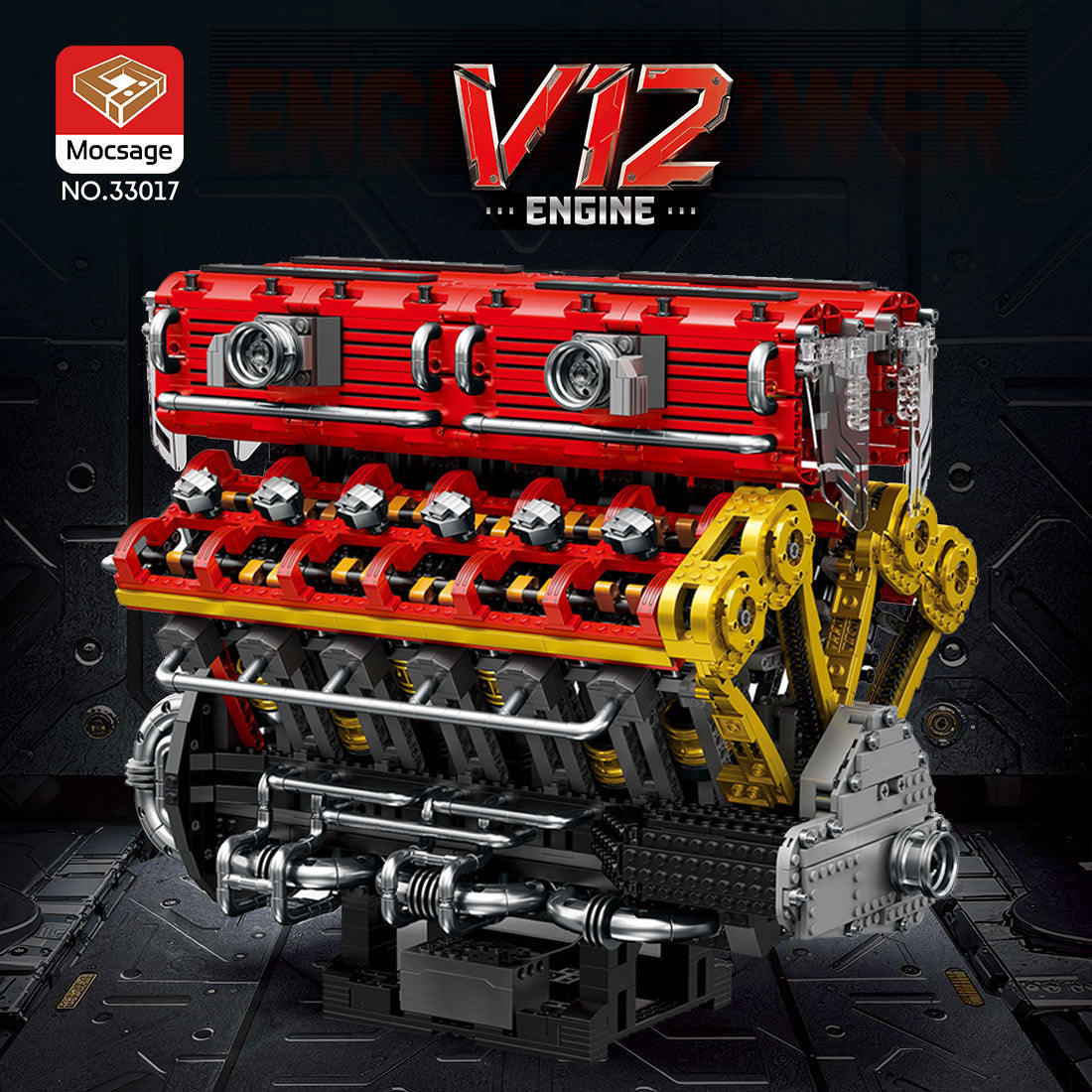 MOC Lamborghini V12 Engine Blocks
