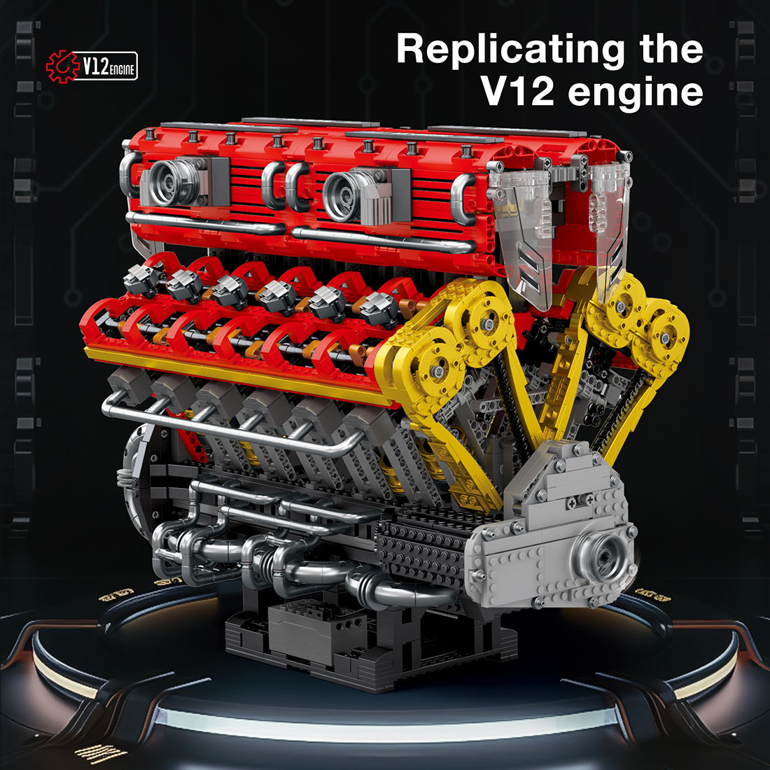 MOC Lamborghini V12 Engine Blocks